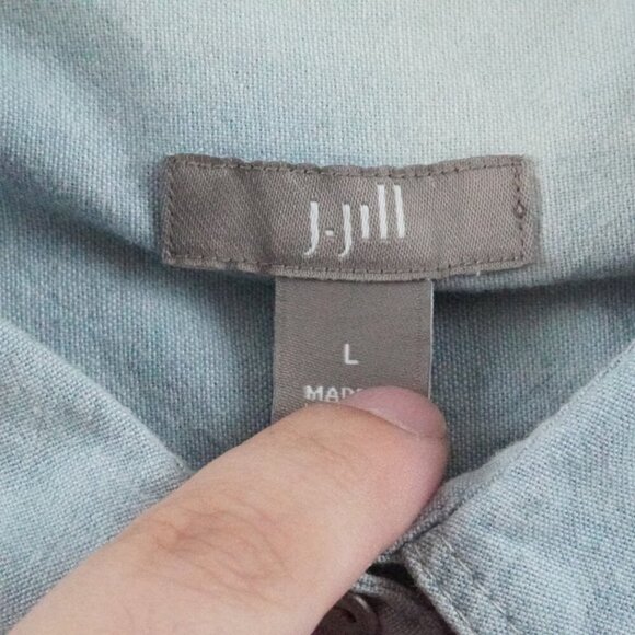 J. Jill Soft Blue Button Down Shirt - Picture 5 of 11